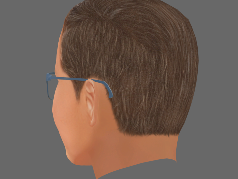 Tim Cook Head - Low poly head for game Modèle 3D