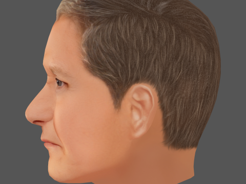 Tim Cook Head - Low poly head for game Modèle 3D