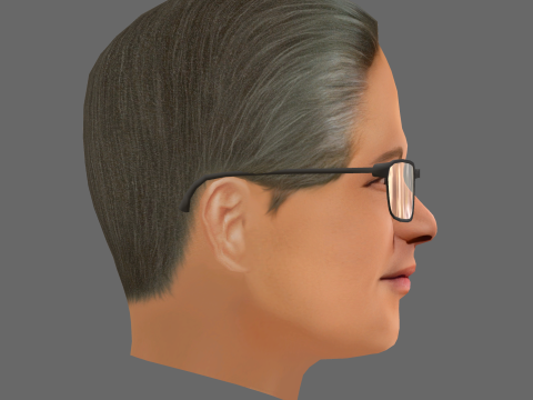 Jensen Huang Head - Low poly head for game 3D Модель