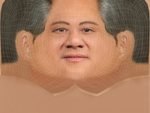 Jensen Huang Head - Low poly head for game 3D Модель