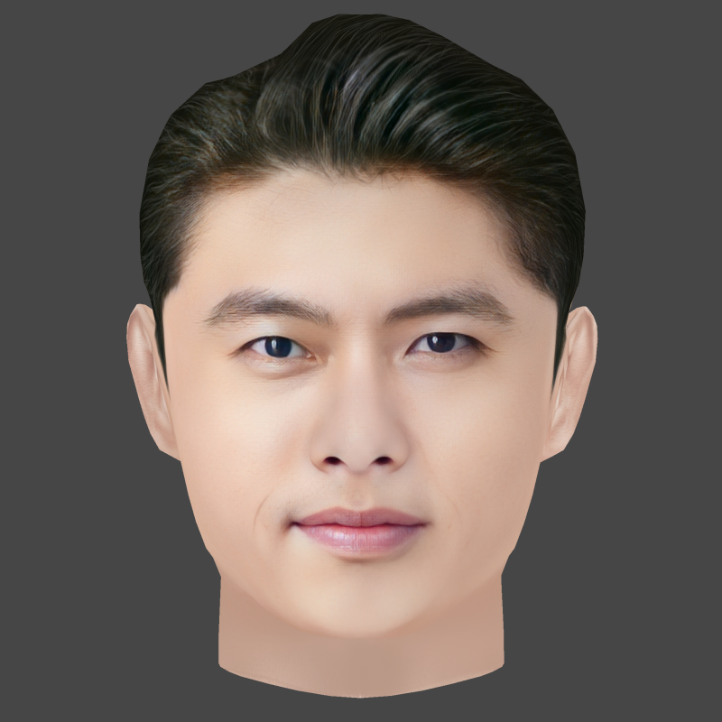 Hyun Bin Head - Low poly head for game 3D 模型 .c4d .max .obj .3ds .fbx .stl .blend