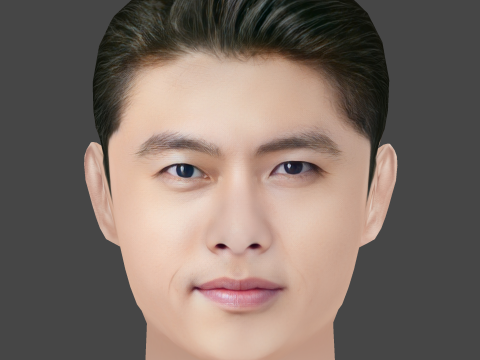 Hyun Bin Head - Low poly head for game 3D मॉडल