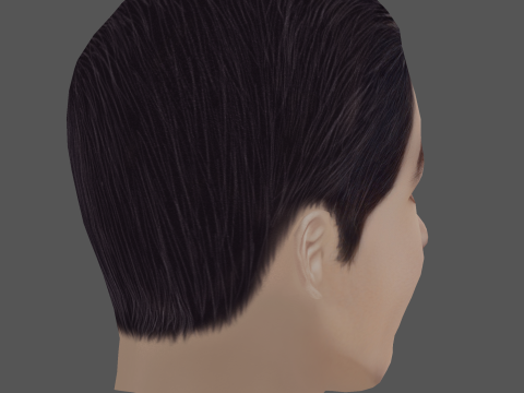 Lee Min Ho Head - Low poly head for game 3D मॉडल