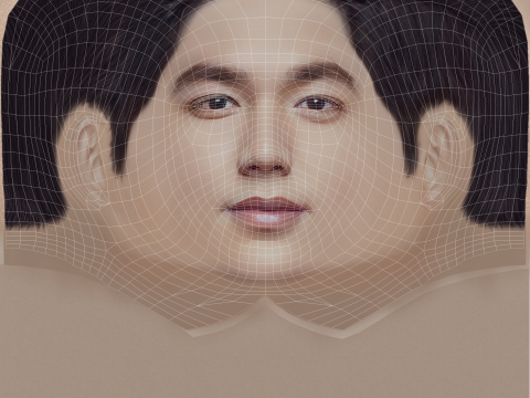 Lee Min Ho Head - Low poly head for game 3D मॉडल