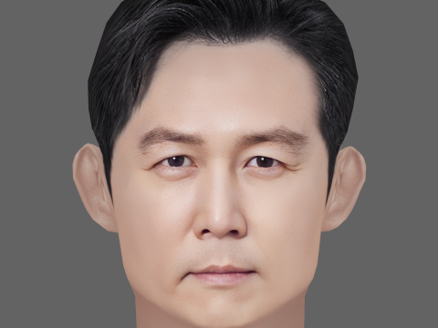 Lee Jung-jae Head - Low poly head for game 3D Model