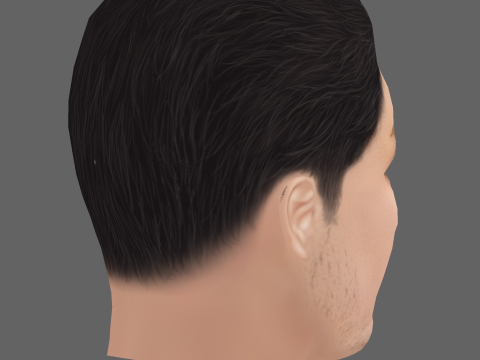 Ma Dong Seok Head - Low poly head for game Model 3D
