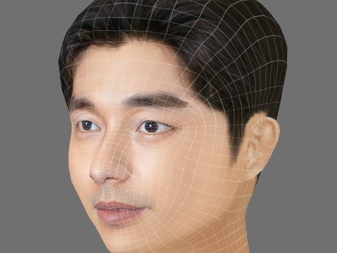 Gong Yoo Head - Low poly head for game 3D Model