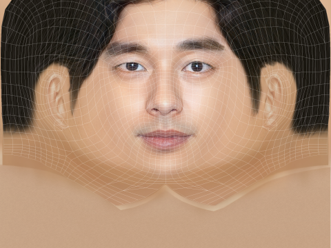 Gong Yoo Head - Low poly head for game 3D Model