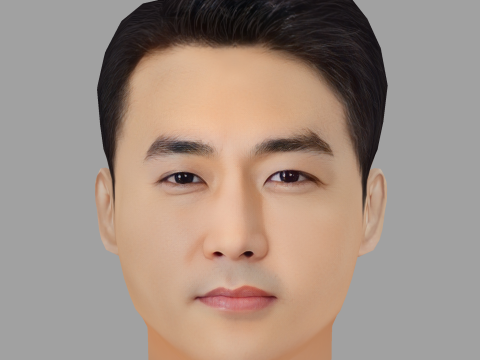 Song Seung Heon Head - Low poly head for game 3D मॉडल