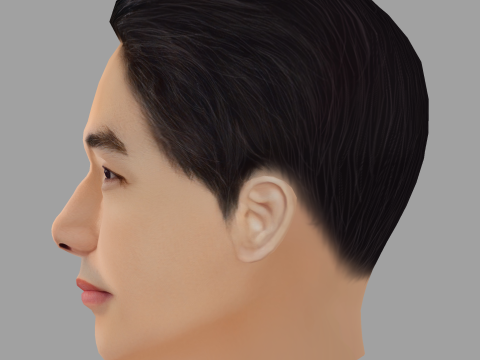 Song Seung Heon Head - Low poly head for game Modelo 3D