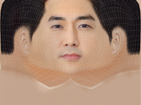 Song Seung Heon Head - Low poly head for game Modelo 3D
