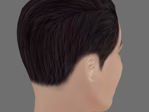 Song Joong Ki Head - Low poly head for game Modello 3D