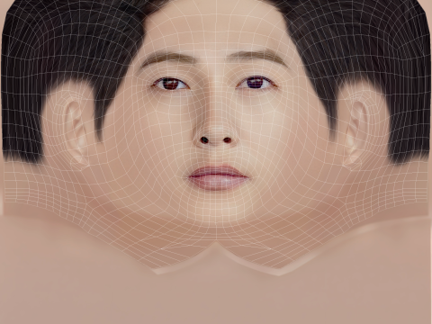 Song Joong Ki Head - Low poly head for game Modello 3D