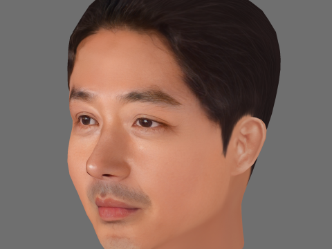 Ha Jung Woo Head - Low poly head for game 3D Model