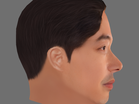 Ha Jung Woo Head - Low poly head for game 3D Model