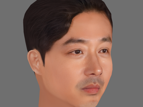 Ha Jung Woo Head - Low poly head for game 3D Model