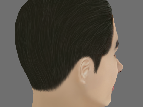 Kim Soo Hyun Head - Low poly head for game 3D Модель