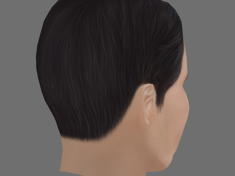 Jung Woo Sung Head - Low poly head for game 3D Model