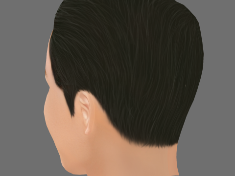 Kwon Sang Woo Head - Low poly head for game 3D 모델