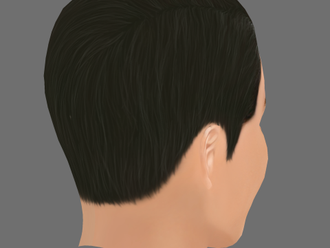 Kwon Sang Woo Head - Low poly head for game 3D 모델