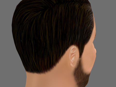 Scott Adkins Head - Low poly head for game 3D Model