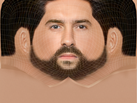 Scott Adkins Head - Low poly head for game 3D Model