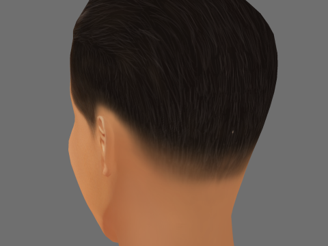 Claude Van Damme Head - Low poly head for game Modello 3D