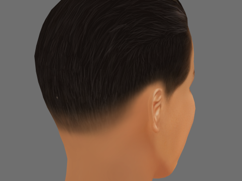 Claude Van Damme Head - Low poly head for game Modello 3D