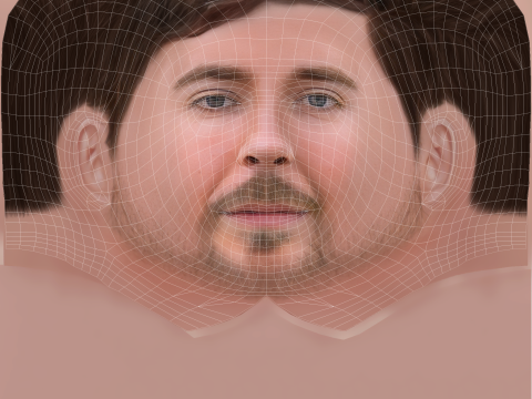 MrBeast - Jimmy- Donaldson Head - Low poly head for game 3D Модель