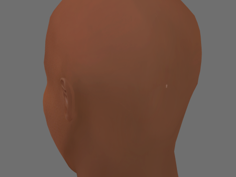Djimon Hounsou Head - Low poly head for game 3D Модель