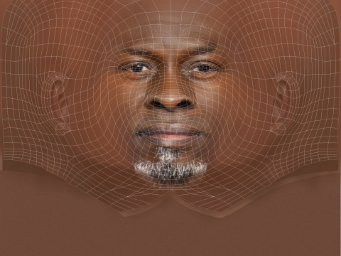 Djimon Hounsou Head - Low poly head for game 3D Модель