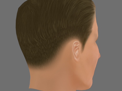 Dolph Lundgren Head - Low poly head for game Model 3D