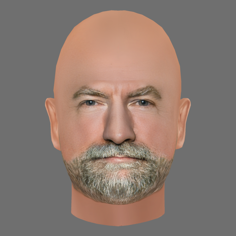 Graham McTavish Head - Low poly head for game Modello 3D .c4d .max .obj .3ds .fbx .stl .blend