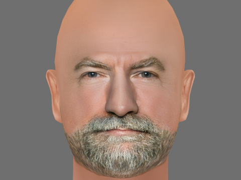 Graham McTavish Head - Low poly head for game 3D मॉडल