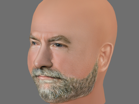 Graham McTavish Head - Low poly head for game Modello 3D