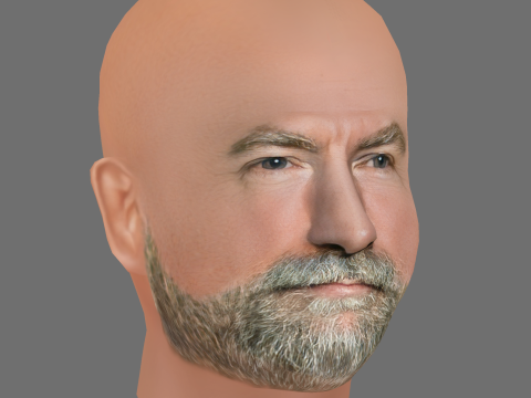 Graham McTavish Head - Low poly head for game Modello 3D