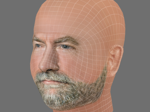Graham McTavish Head - Low poly head for game Modello 3D