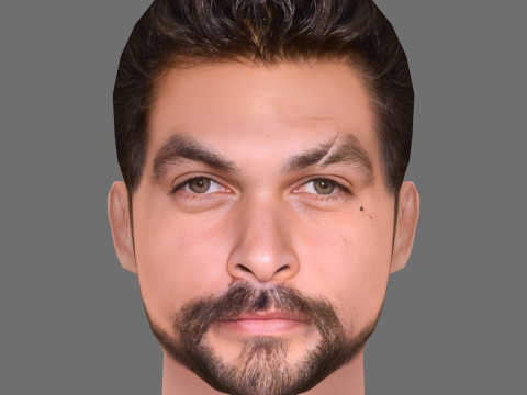 Jason Momoa Head - Low poly head for game 3D मॉडल