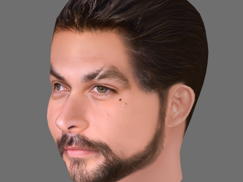 Jason Momoa Head - Low poly head for game 3D 模型