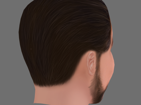 Jason Momoa Head - Low poly head for game 3D 模型