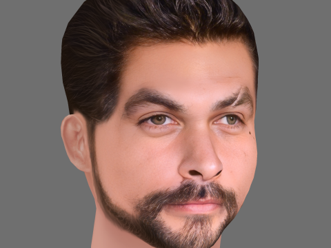 Jason Momoa Head - Low poly head for game 3D 模型