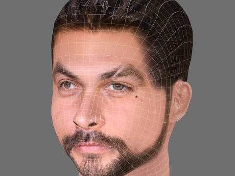 Jason Momoa Head - Low poly head for game 3D 模型