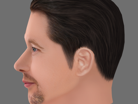 Leigh Whannell Head - Low poly head for game 3D 模型