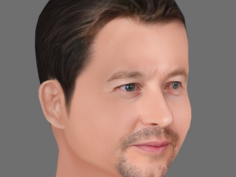 Leigh Whannell Head - Low poly head for game 3D 模型