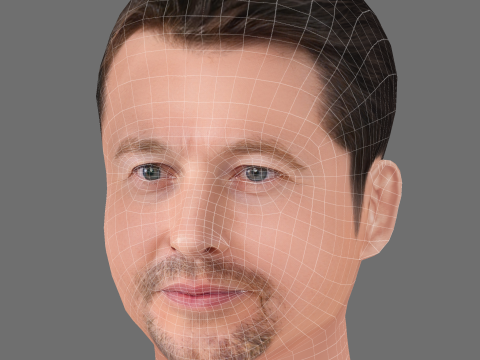 Leigh Whannell Head - Low poly head for game 3D 模型