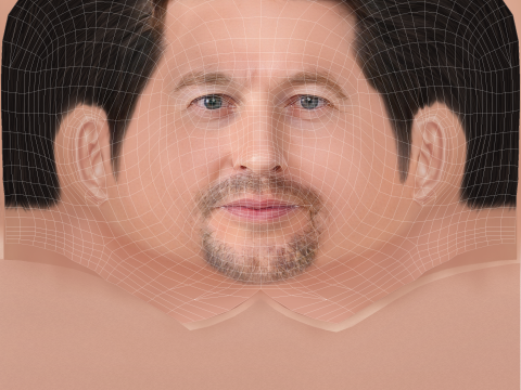 Leigh Whannell Head - Low poly head for game 3D 模型