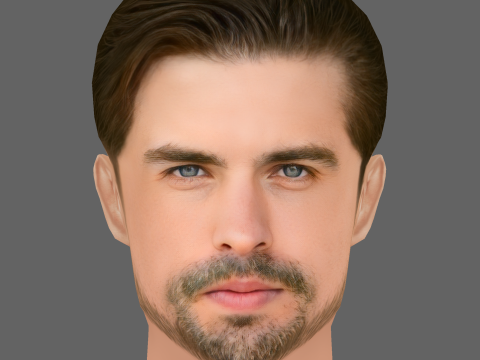 Ross Kernahan Head - Low poly head for game 3D मॉडल