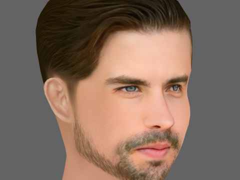 Ross Kernahan Head - Low poly head for game 3D Модель