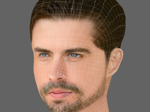 Ross Kernahan Head - Low poly head for game 3D Модель
