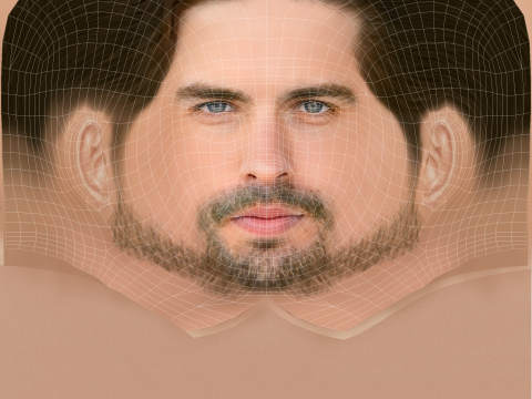 Ross Kernahan Head - Low poly head for game 3D Модель